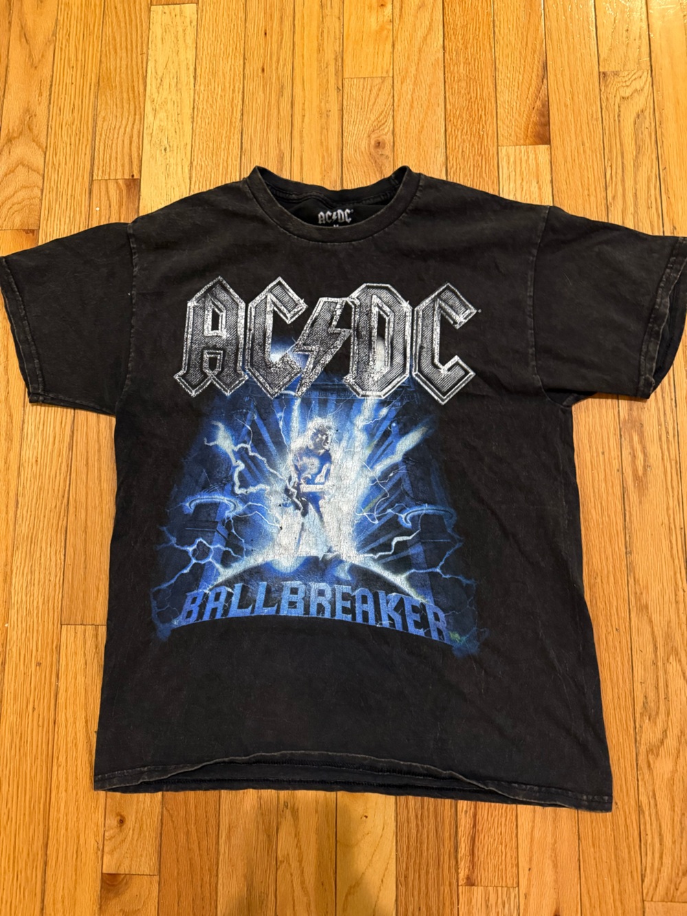 AC/DC Black Kids' Ballbreaker Graphic Tee with Blue Artwork